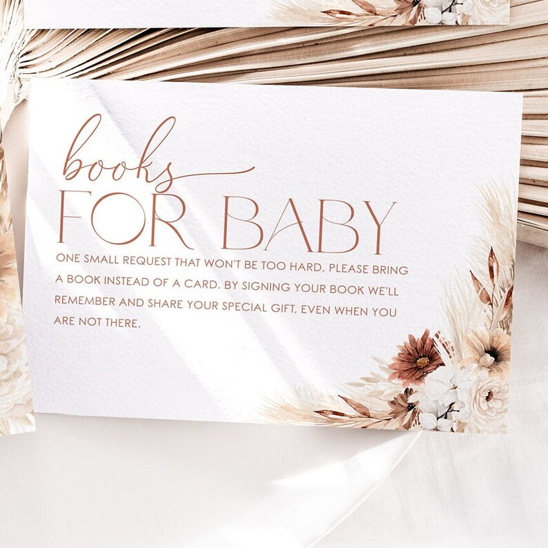 Boho Floral Baby Shower Invitation Set Boho Baby Shower Etsy