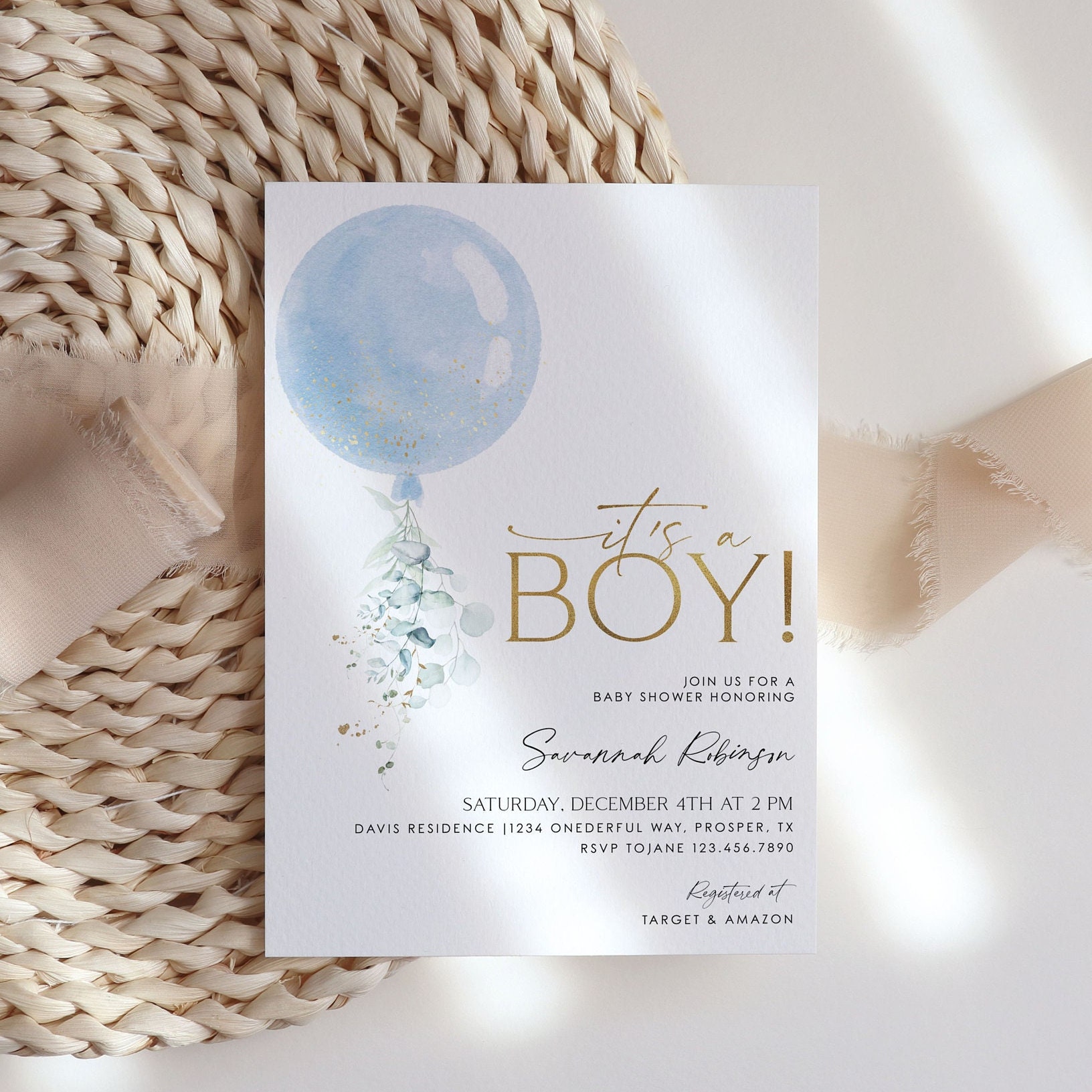 It's A Boy Baby Shower Invitation Boy Baby Shower Invite - Etsy