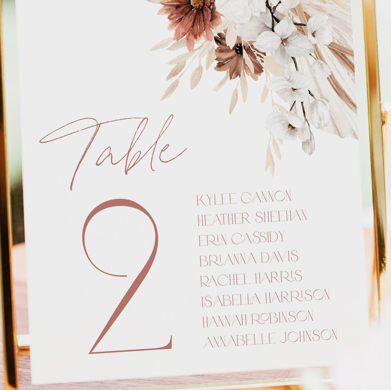 Boho Floral Table Numbers Bridal Shower Table Numbers Boho Etsy