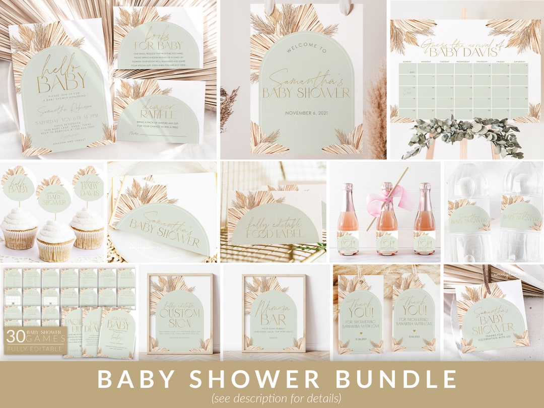Boho Arch Baby Shower Einladungskarten – 20 Stück Mit Umschlägen, Doppelseitig Bedruckt, 10,2x15,2 Cm, Geschlechtsneutral