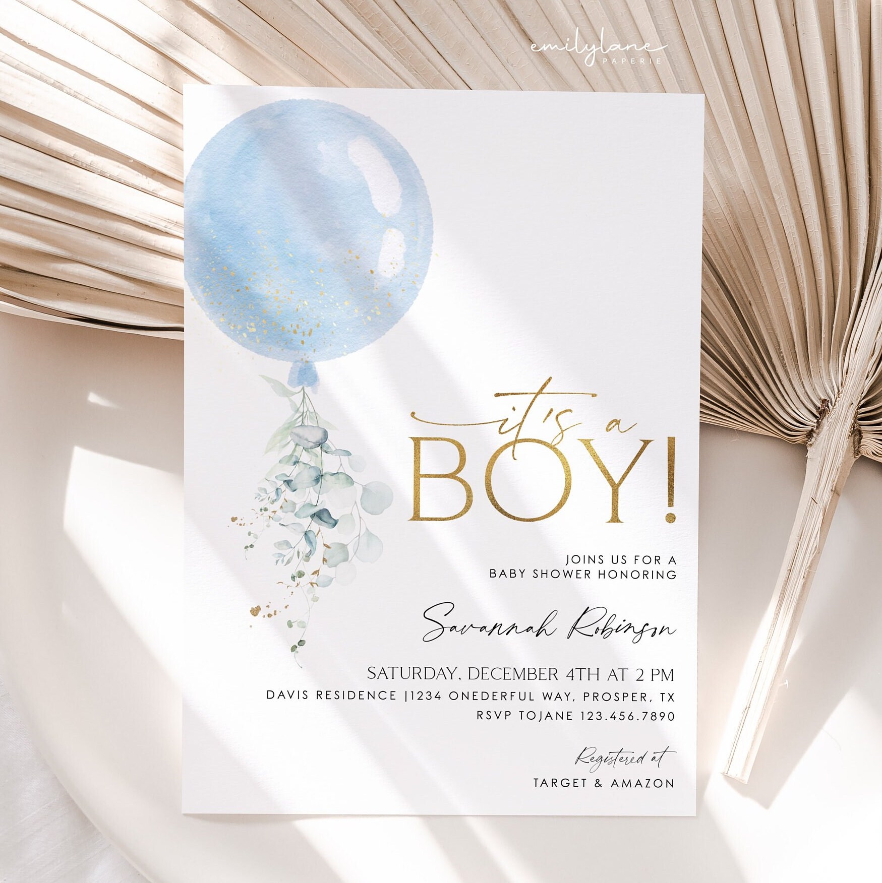It's A Boy Baby Shower Invitation Boy Baby Shower Invite | Etsy