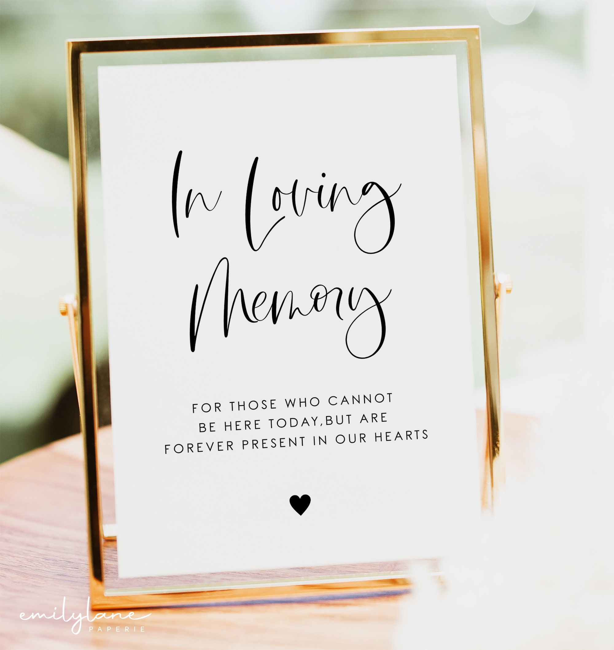 Minimalist in Loving Memory Sign Printable in Loving Memory - Etsy