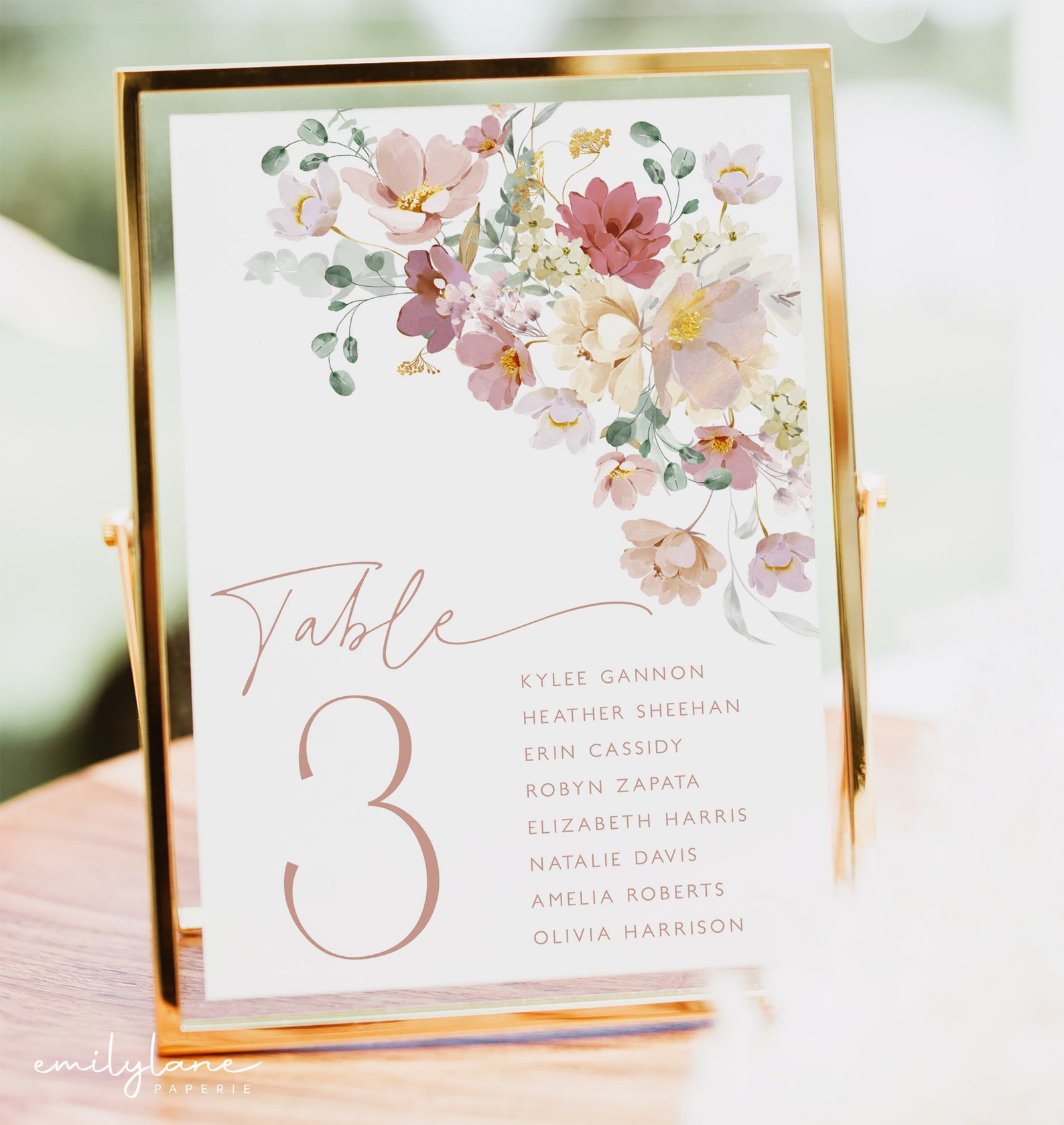 Floral Table Numbers Spring Bridal Shower Table Numbers Etsy