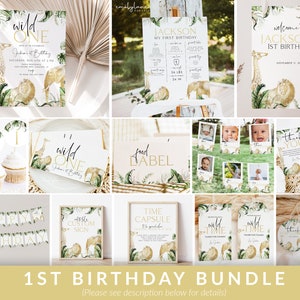 Wild One 1st Birthday Invitation Bundle, Wild One Invitation, Wild One 1st Birthday Decorations, Wild One Birthday Boy, Safari Party, BD01