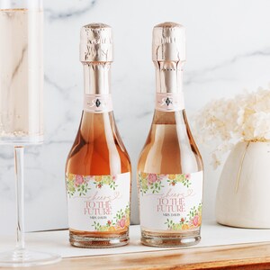 Citrus Champagne Labels, Main Squeeze Bridal Shower Champagne Labels Printable, Mini Champagne Label, Floral Champagne Label Citrus, BS44