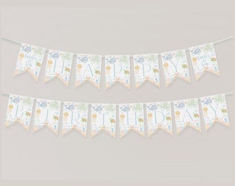 Under the Sea Birthday Banner: Ocean Animals Party Decor (Canva Template, Digital Download)