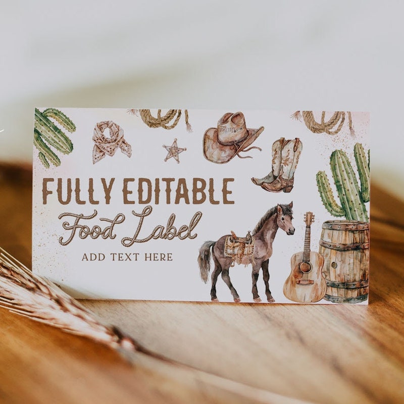 First Rodeo Food Tent Labels - Etsy