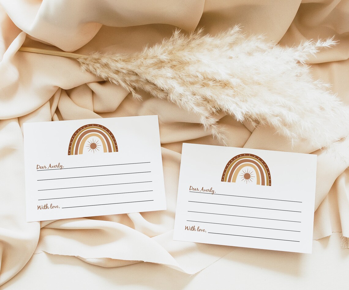 Boho Rainbow Time Capsule Template EDITABLE COLOR, Time Capsule First ...