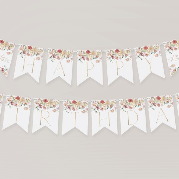 Floral Banner - Etsy