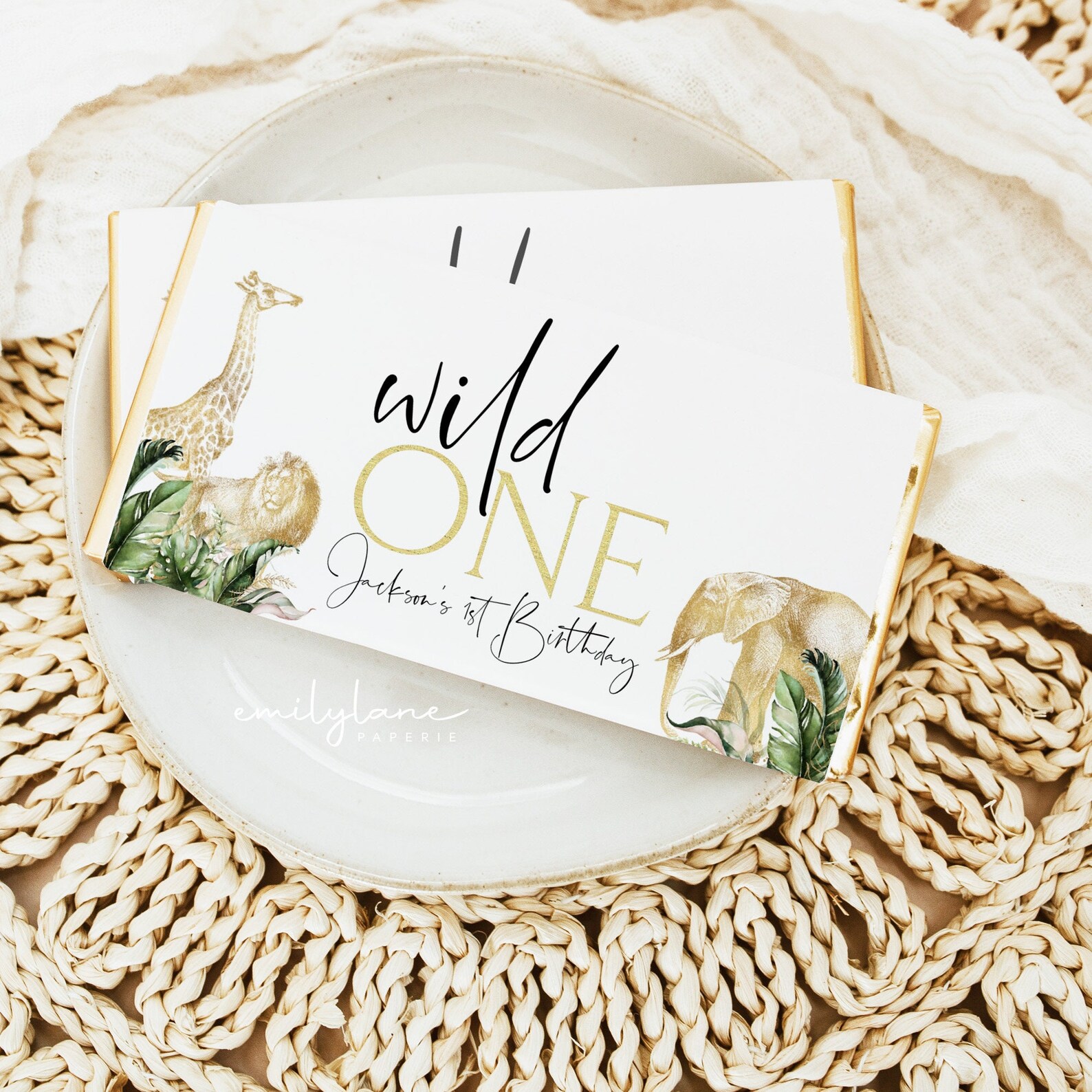 Wild One Chocolate Bar Wrapper, Candy Bar Wrapper Template, 1st ...