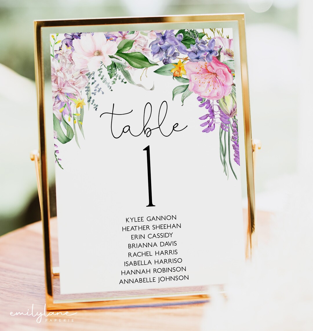 Floral Table Numbers Pink Bridal Shower Table Numbers Floral Etsy