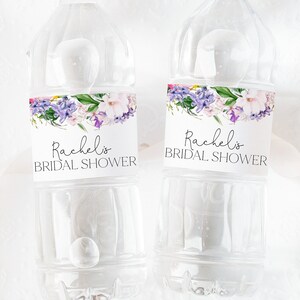 Floral Water Bottle Label, Spring Bridal Shower Water Label, Printable Water Bottle Label, Bridal Shower Water Label Sticker, Floral, BS01