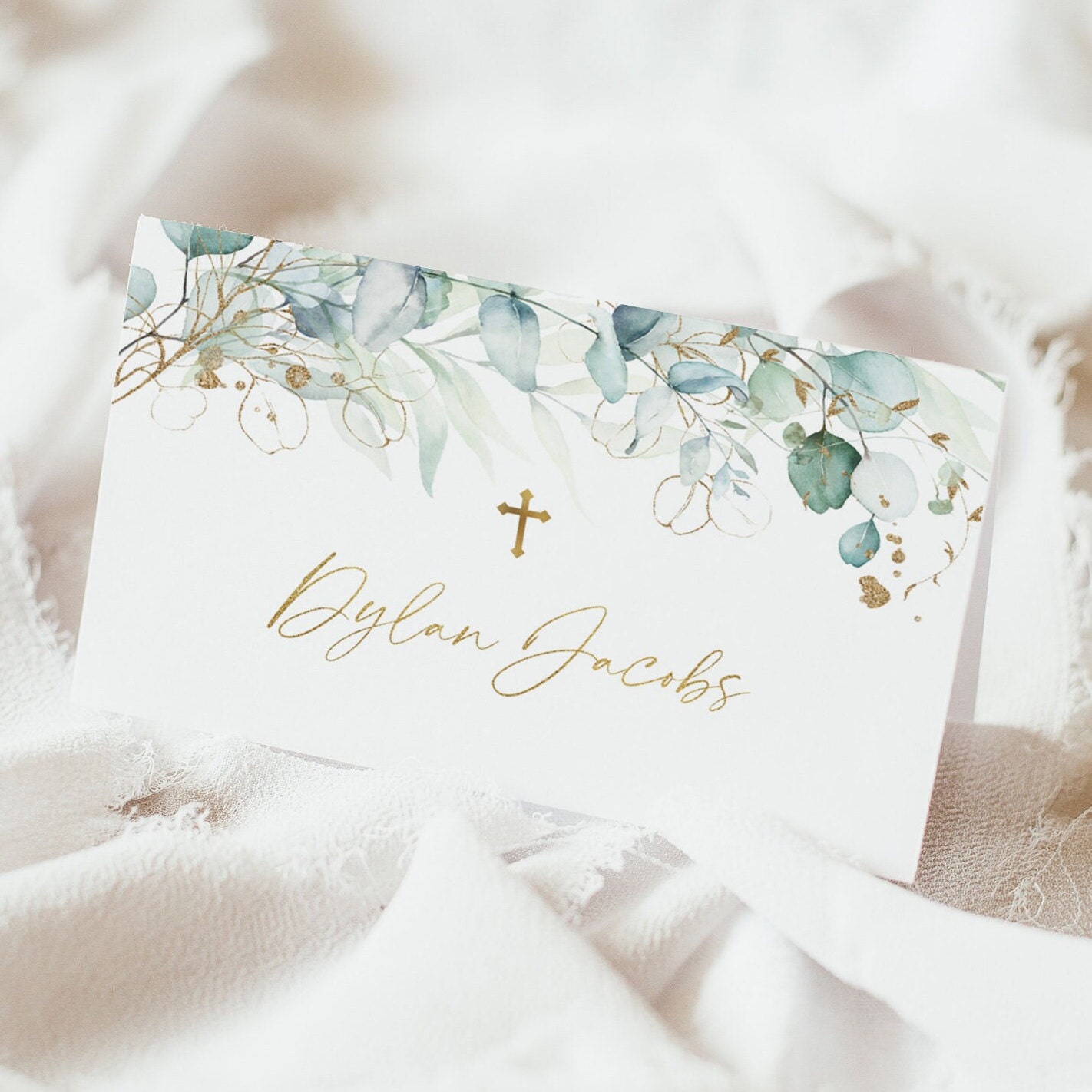 Baptism Place Card Template Printable Place Cards Baptism Etsy