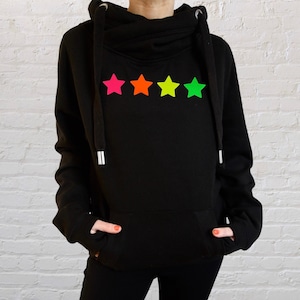 Neon and black hoodie best sale