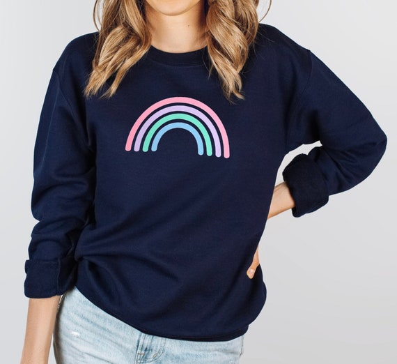 Ladies rainbow sweatshirt hotsell