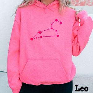 Zodiac Star Sign Hoodie, Horoscope Hooded Top, Astrology Gifts, Constellation Sweatshirt image 8