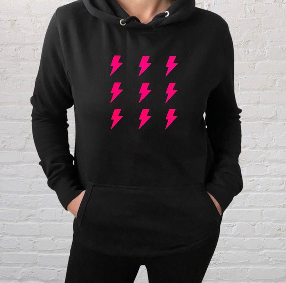 Lightning Bolt Hoodie Flash Hoodie Gold Lightning Bolt Neon Etsy