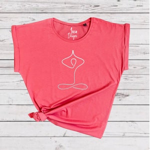 Yoga Pose T-Shirt, Namaste Shirt, Pilates Top, Spiritual Gifts, Meditation T shirt, Om Tshirt, Birthday Gifts for Her, Girlfriend Gift