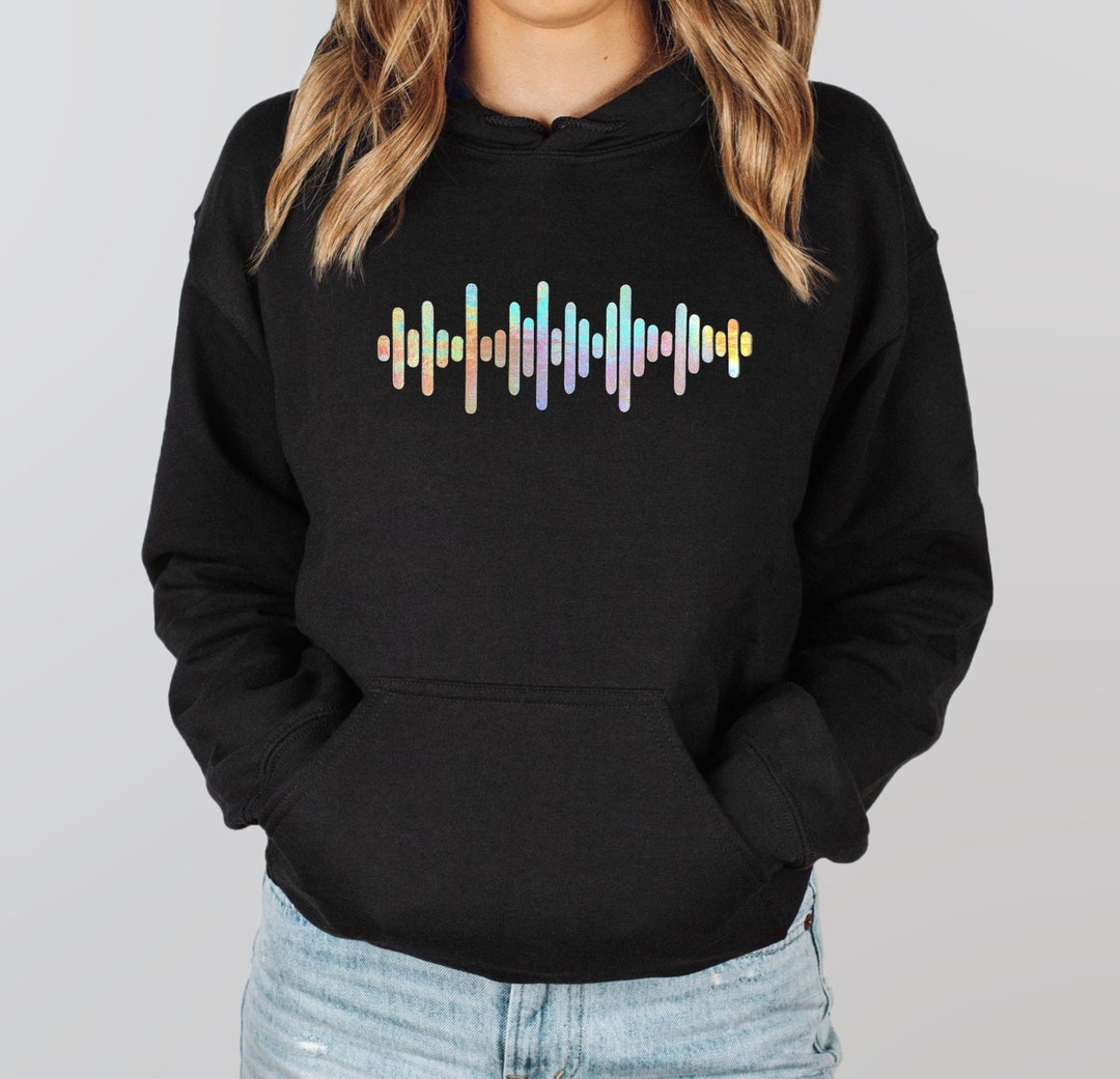 Soundwave Hoodie Music Hoodie Sound Wave Top Song Code Sweatshirt 