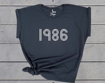 Retro Date of Birth Tshirt, Custom Year Top, 18th, 21st, 30th, 40th, 50th Birthday Gift