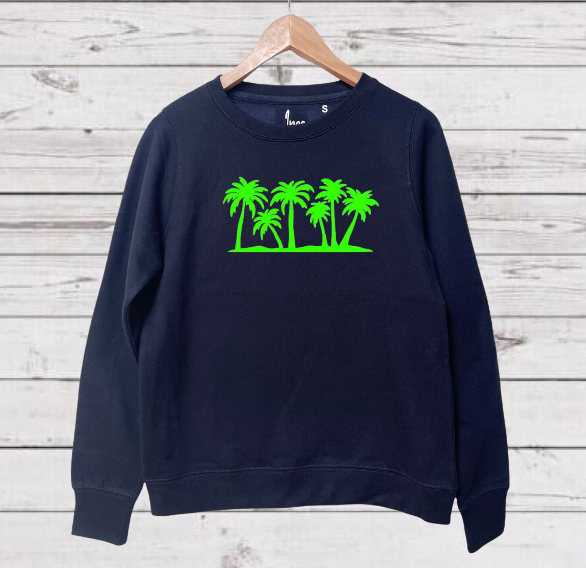 トップス Palm tree sweatshirt / navy Fleece Hoodie