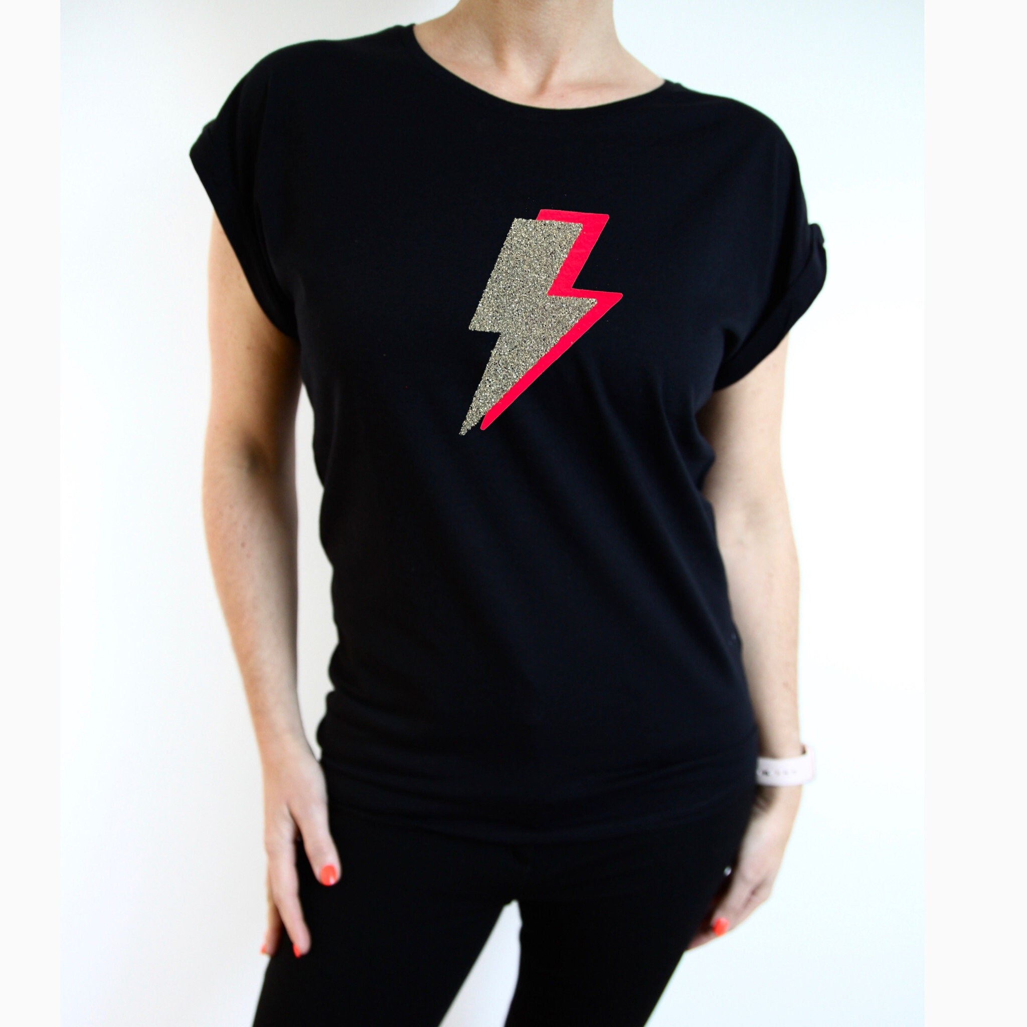 Pink bolt tshirt