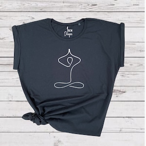 Yoga Pose T-Shirt, Namaste Shirt, Pilates Top, Spiritual Gifts, Meditation T shirt, Om Tshirt, Birthday Gifts for Her, Girlfriend Gift
