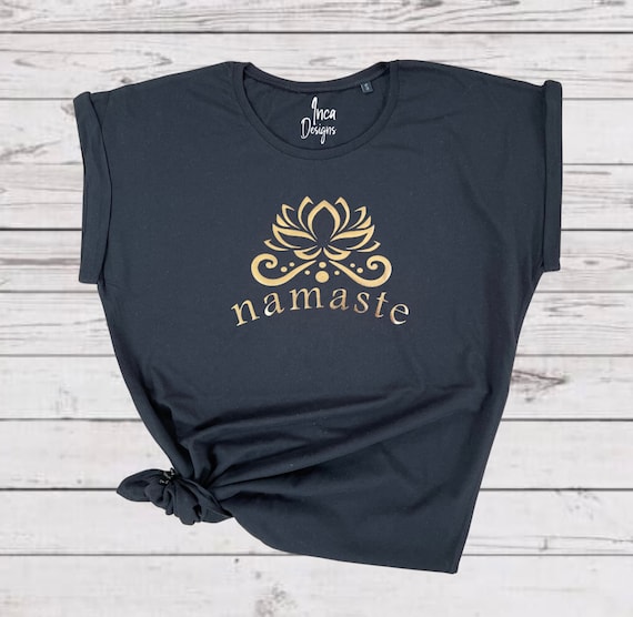 Namaste Tshirt, Damen Yoga T-Shirt, Damen T Shirts, Damen Grafik Tees,  Pilates Top, Geburtstagsgeschenke für sie, Freundin Geschenk, beste  Freundin - .de