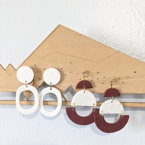 Geometric Dangle Stud Earring