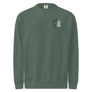 Stay Spooky Sweatshirt, Ghost Embroidered Sweatshirt, Halloween Crewneck, Comfort Colors Sweatshirt, Cute Fall Sweater, Spooky Season Shirt