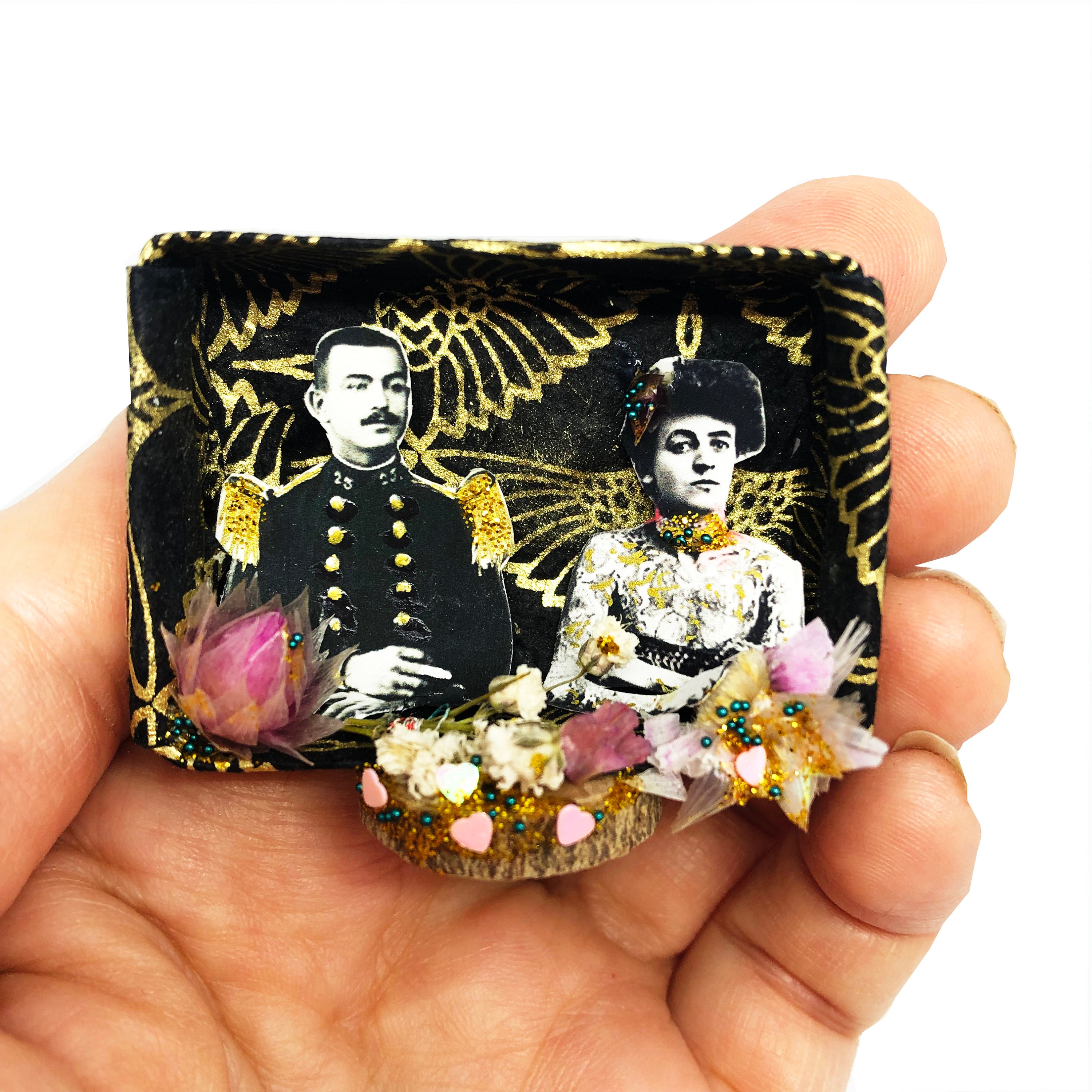 Diorama Miniature Valentine's Day, Handmade Box Tattoogirl, Diorama Cadeau Pour Elle Tattoo, Matchbo