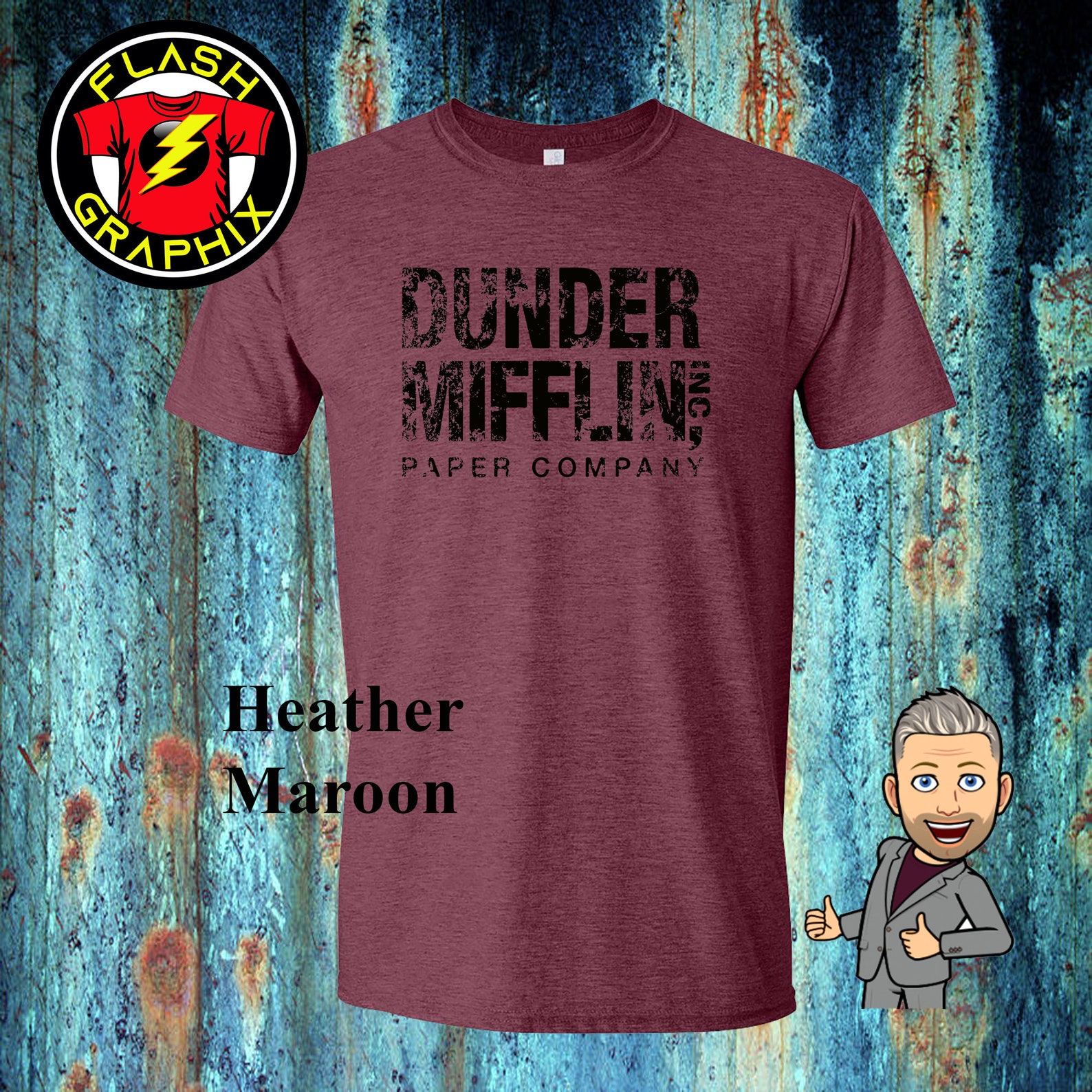 dunder mifflin black t shirt