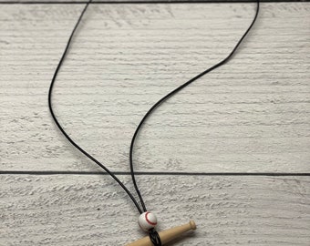 Mookie Betts Style Lucky Baseball Necklace, Bat and Ball Player Gift
