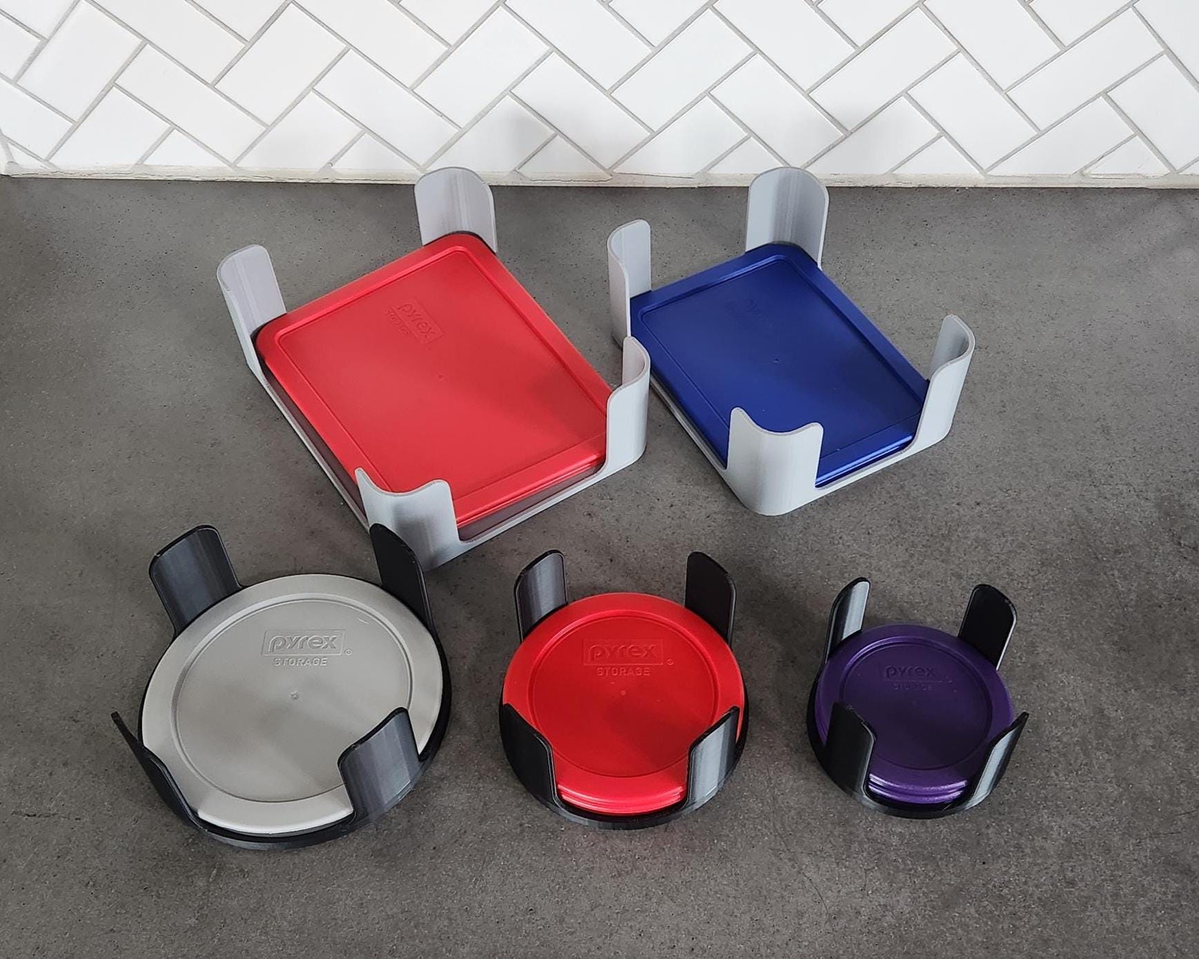 Pyrex Top Tupperware Pyrex Simply Store Tupperware 6-lid Organizer - Etsy