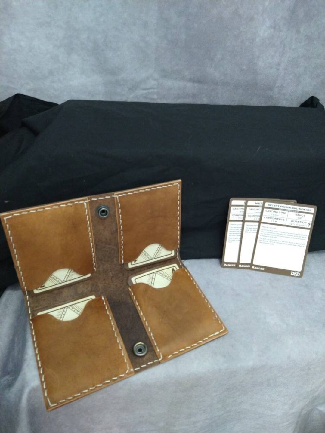 Handmade Leather Dungeons and Dragons Spell Card Wallet - Etsy