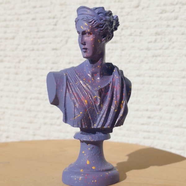 Artemis Street Art Sculpture Statue, Diana Statue, Roman Greek Woman Bust, Contemporary Pop Art Statue, Handmade Gift Idea, Gift Shop