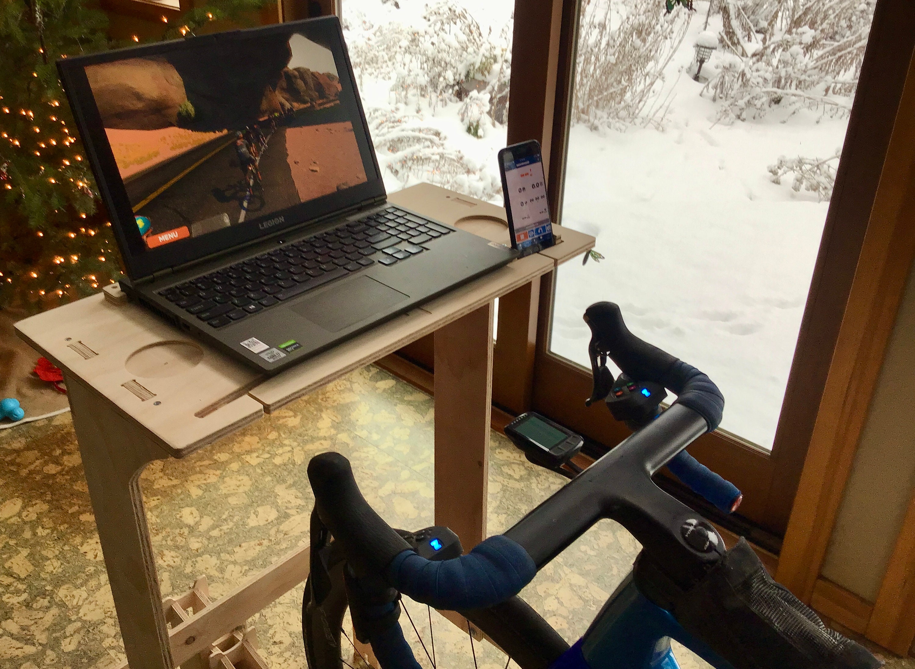 Plywood Laptop and Tablet Stand Kit for Indoor Cycling Designed to Work With the Trainertweaks Rocker Plate and Climbing Riser. Etsy