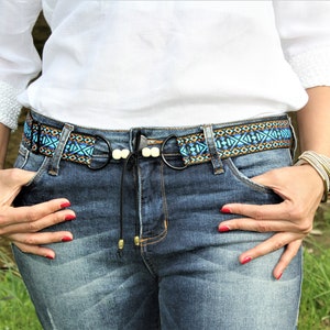 Women belts, Fashion Fabric Belt, No Buckle, Buckleless, Adjustable, Bohemian boho style, Dress , Sash, colorful, waistband, accessory