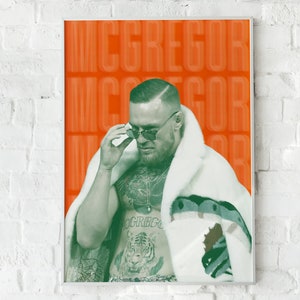 Conor McGregor Poster Print For Digital Download - UFC Fighter Poster Print - Gifts for UFC Lovers