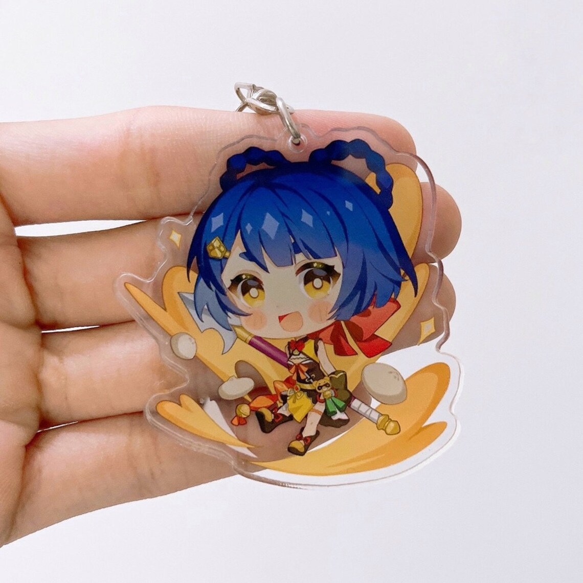 Genshin Impact Keychain Charm Etsy