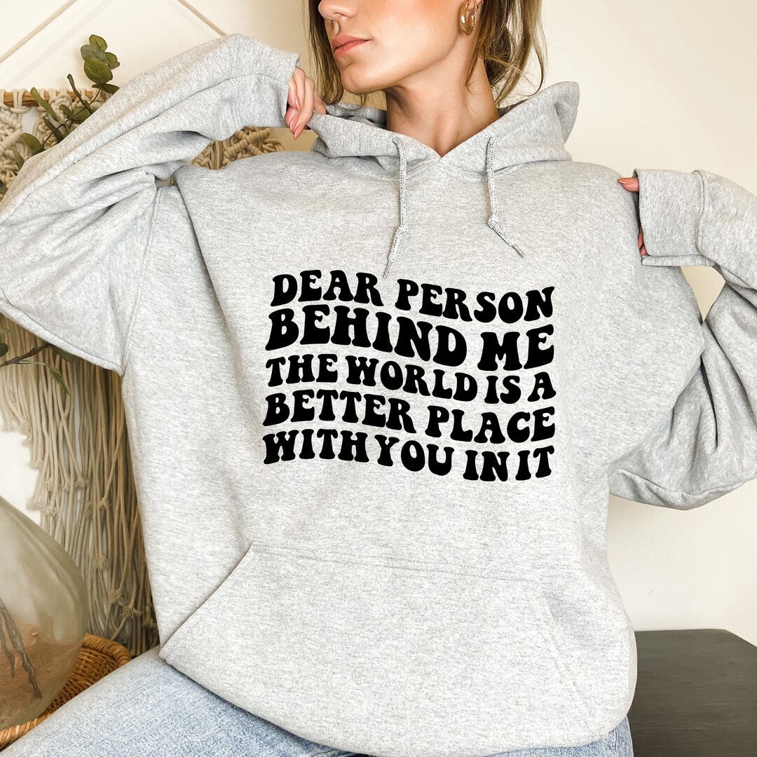 Pullover Hoodie Mit Love-Sprüchen - The World Is Better With You IN IT