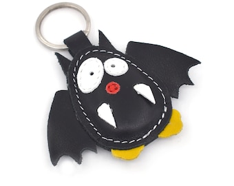 Porte-Monnaie En Cuir En Forme De Chauve-Souris Pliante - Fait à La Main - Avec Clip Et Fermeture Éclair - Accessoire Gothique