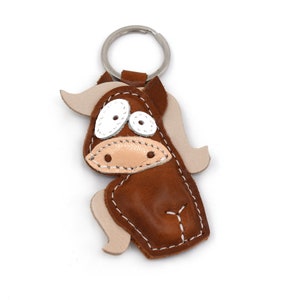 Llavero de cuero con forma de caballo islandés, ideas de regalos para amantes de los caballos, ideas de regalos con llaveros