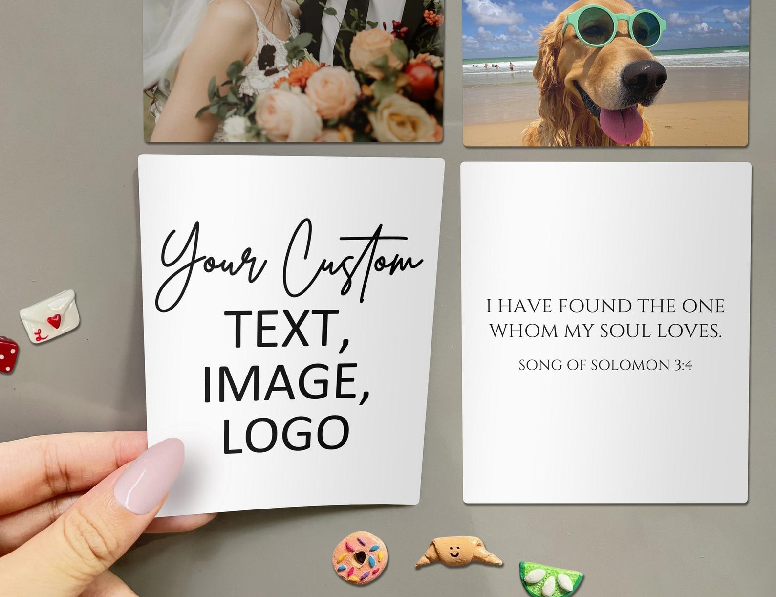 Custom Text Fridge Magnet, Personalized Magnet With Logo or Photo ...