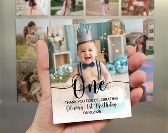 First Birthday Magnet Favors Custom Photo Magnet for 1st Birthday Save the Date Birthday Magnet 80th, 60th, 50th, 40th 21st Birthday Favors