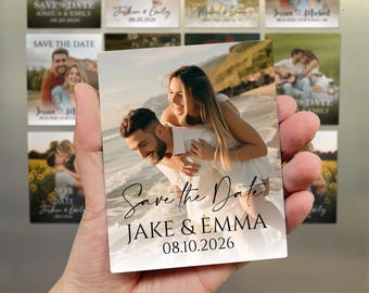Custom Photo Save the Date Magnet, Wedding Announcement Favors, Personalized Fridge Magnet, Wedding Invitation with Photo, Engagement Gifts