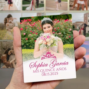 Mis Quince Años Magnet Favors with Photo Bulk Quinceañera Party Favors Save the Date Magnet for Quinceañera Party Birthday Thank You Magnets