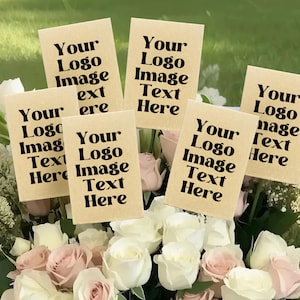 CUSTOM Logo/Text/Image Seed Packets, Bulk Personalized Business Favors Seed Packet, Eco-Friendly Seed Envelope Gifts with Wildflower Seeds