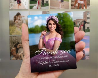 Save the Date Quinceañera Photo Magnets Quinceañera Party Favors Sweet 16 Gifts Mis Quince Favors Quinceañera Picture Magnet Sweet 15 Favors