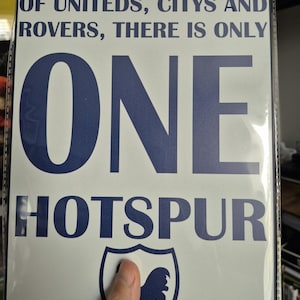 Tottenham hotspur &#39;One Hotspur&#39; cartello in alluminio 12x8
